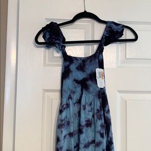 Off the shoulder tie dye maxi dress